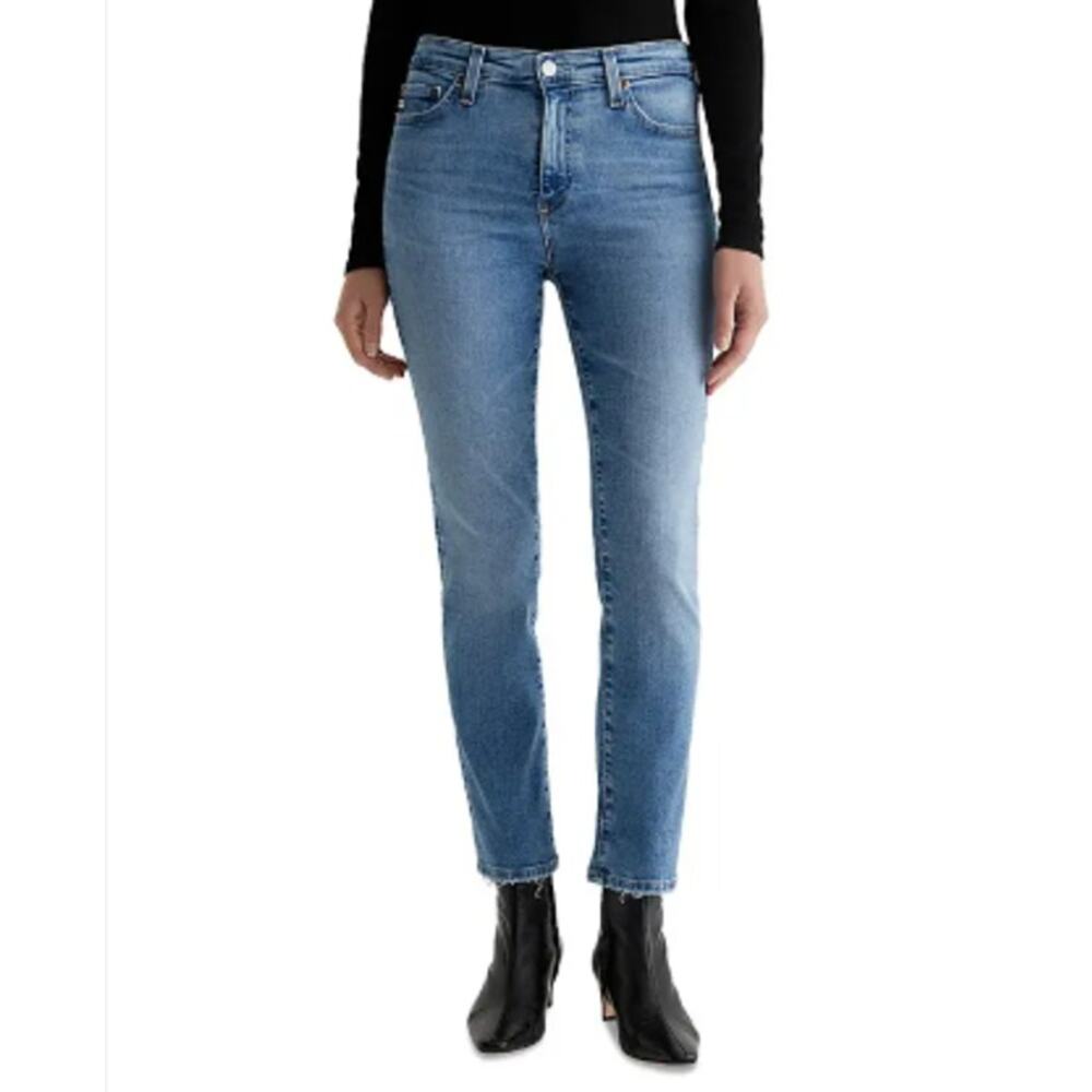 NWT Adriano Goldschmied Mari High Rise Slim Straight Crop Jeans (26)